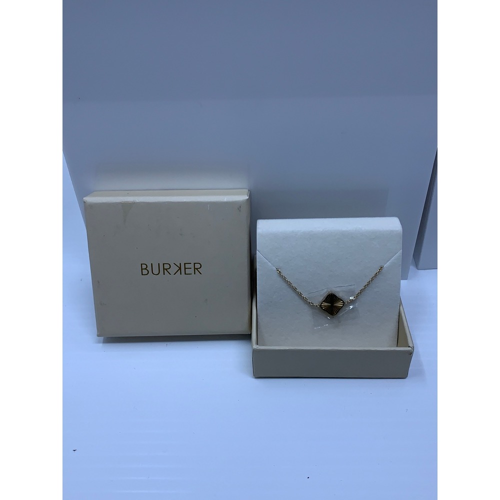 Burker Womens OS Gold Sunburst Diamond Charm Chain Bracelet NWB